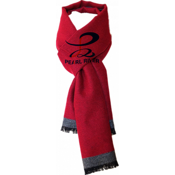 Mørkerødt silketørklæde - Silketørklæder til mænd og kvinder Pearl River